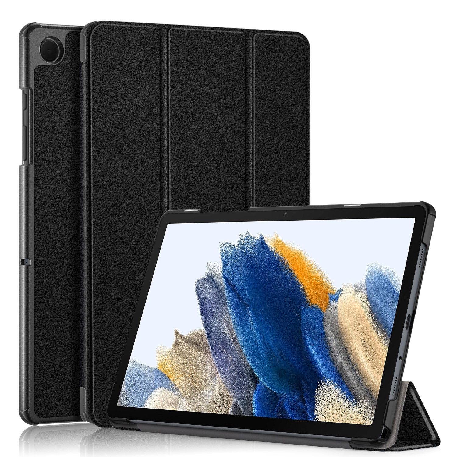 USTIYA Funda para Samsung Galaxy Tab A9+ A9 Plus X210/X216 11 Pulgadas Carcasa Cuero Protectora PC+PU Smart Cover (Negro)