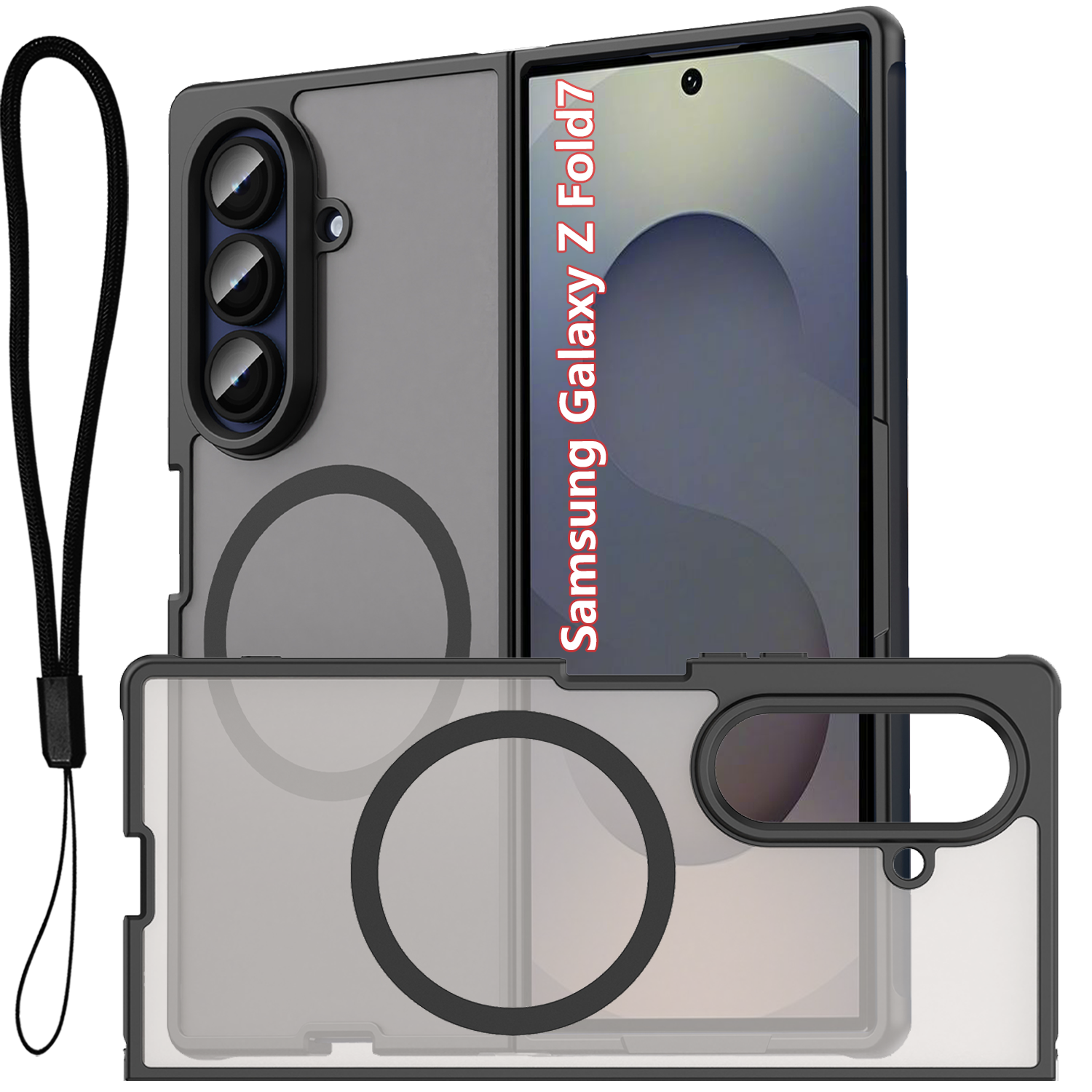 USTIYA Magnética Funda para Samsung Galaxy Z fold 7 5G Case Matte Acrílico Uso Rudo