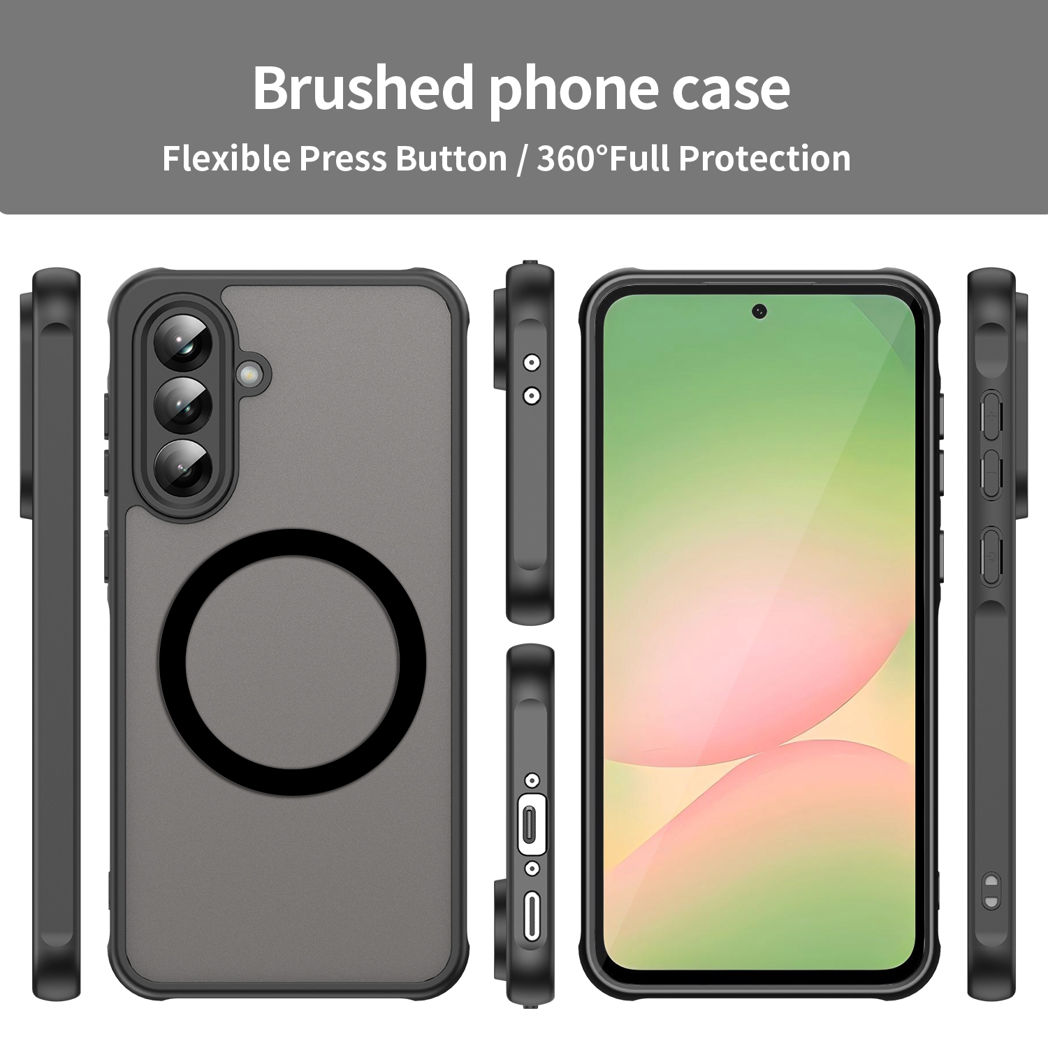 USTIYA Magnética Funda para Samsung Galaxy A56 5G Case Matte Acrílico Uso Rudo