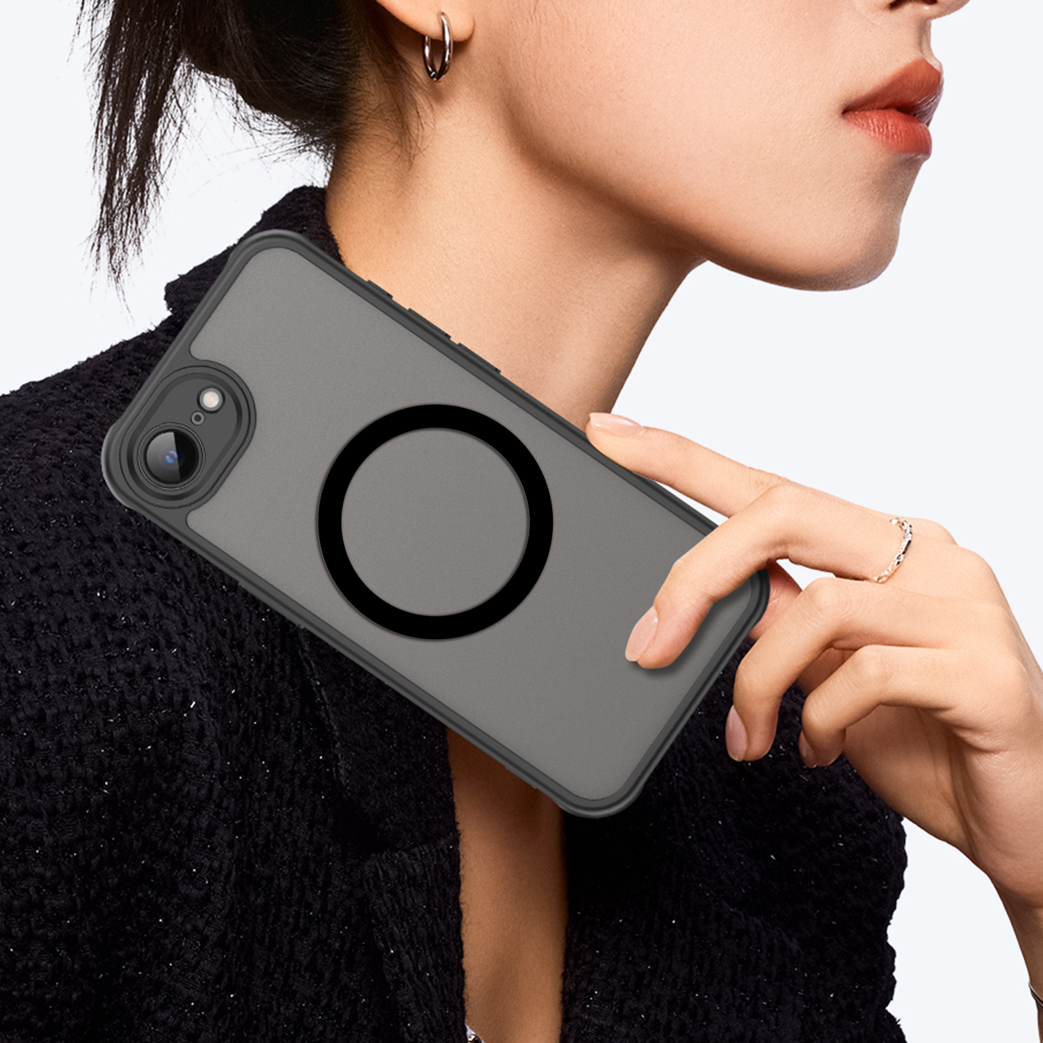 USTIYA Magnética Funda para iPhone 16e 6.1 Pulgadas 2025 Case Matte Acrílico Uso Rudo