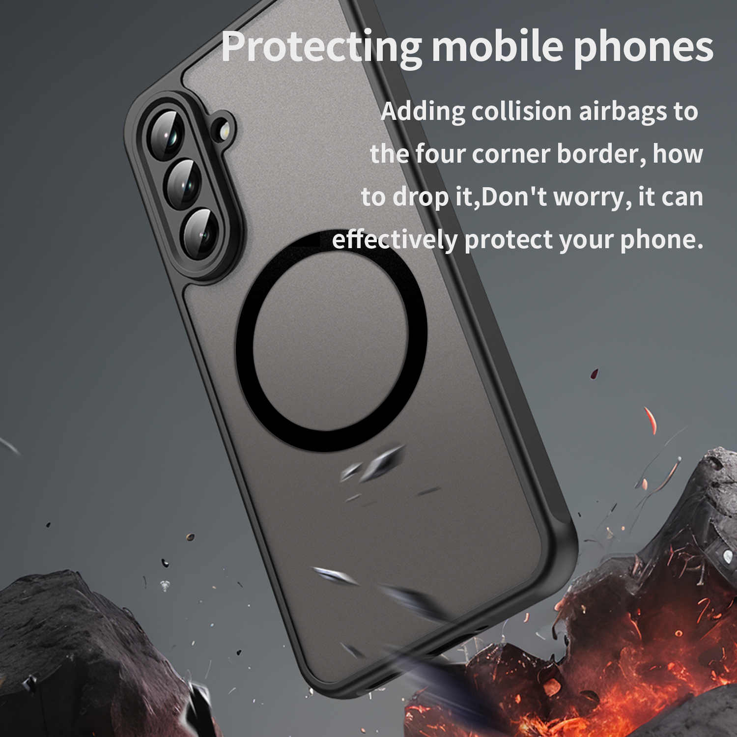 USTIYA Magnética Funda para Samsung Galaxy A56 5G Case Matte Acrílico Uso Rudo