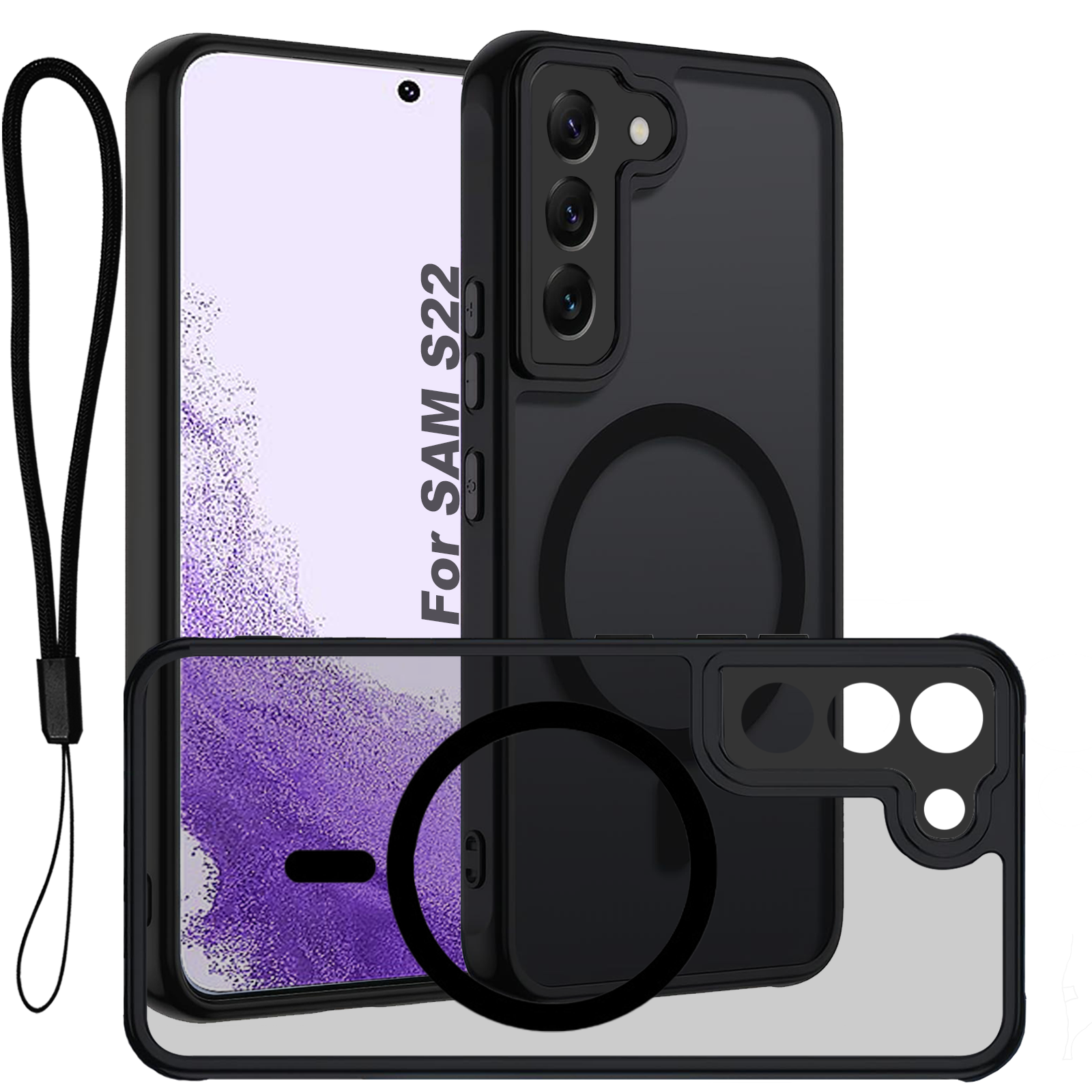USTIYA Magnética Funda para Samsung Galaxy S22 Case Matte Acrílico Uso Rudo