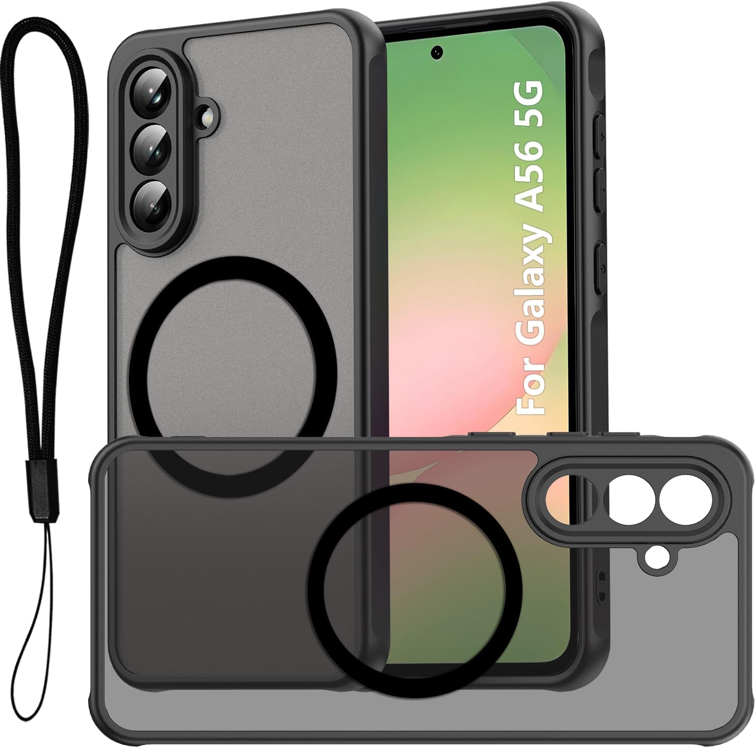 USTIYA Magnética Funda para Samsung Galaxy A56 5G Case Matte Acrílico Uso Rudo