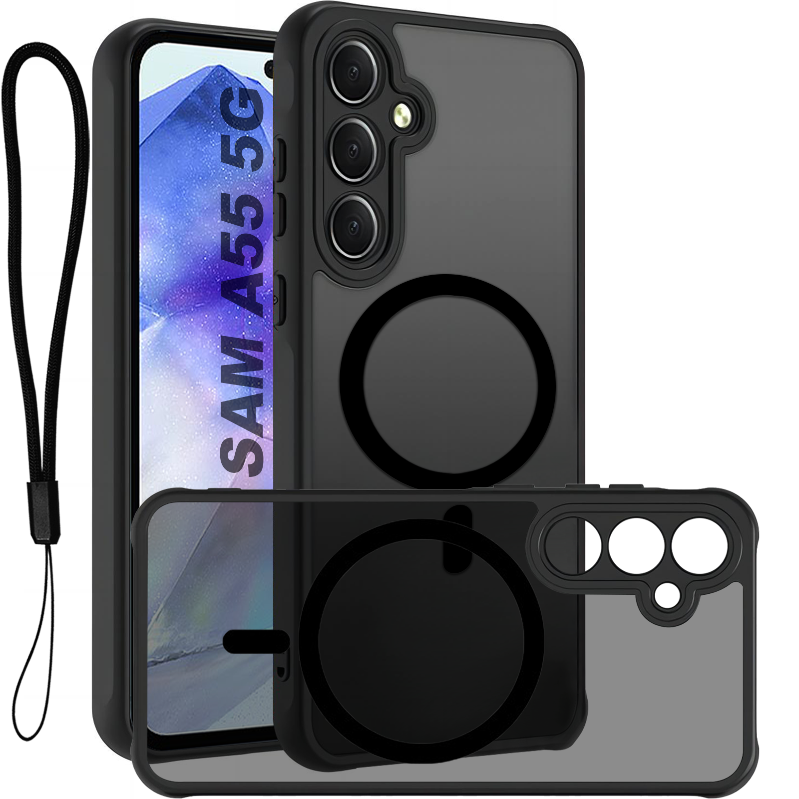 USTIYA Magnética Funda para Samsung Galaxy A55 5G Case Matte Acrílico Uso Rudo