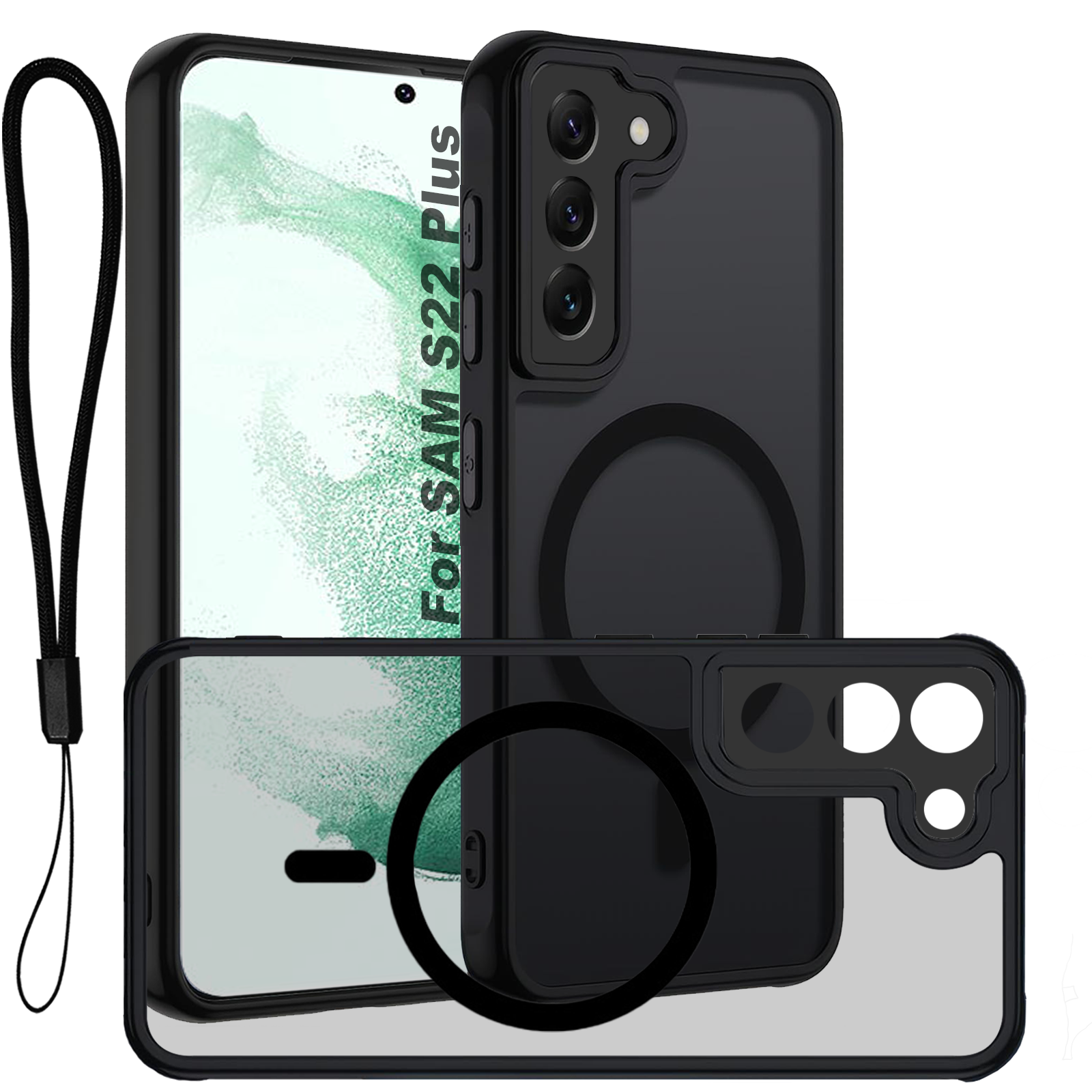 USTIYA Magnética Funda para Samsung Galaxy S22 Plus Case Matte Acrílico Uso Rudo