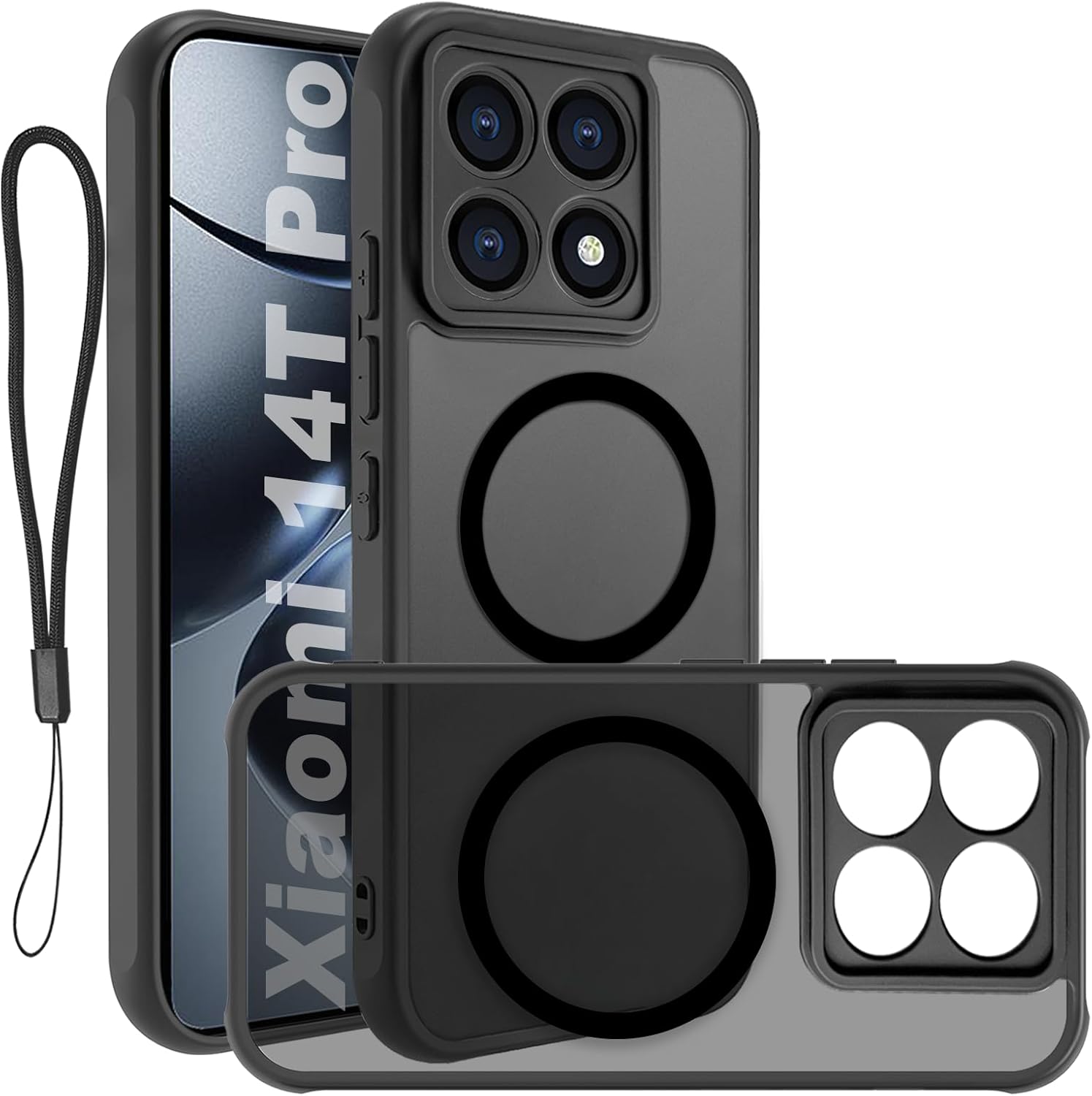 USTIYA Magnética Funda para Xiaomi 14T Pro 5G Case Matte Acrílico Uso Rudo