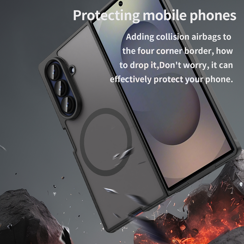 USTIYA Magnética Funda para Samsung Galaxy Z fold 7 5G Case Matte Acrílico Uso Rudo