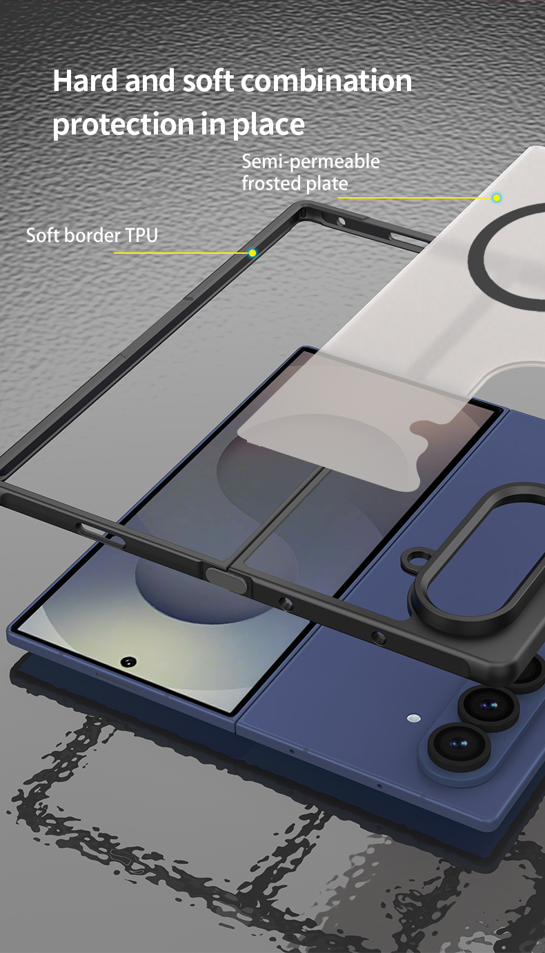 USTIYA Magnética Funda para Samsung Galaxy Z fold 7 5G Case Matte Acrílico Uso Rudo