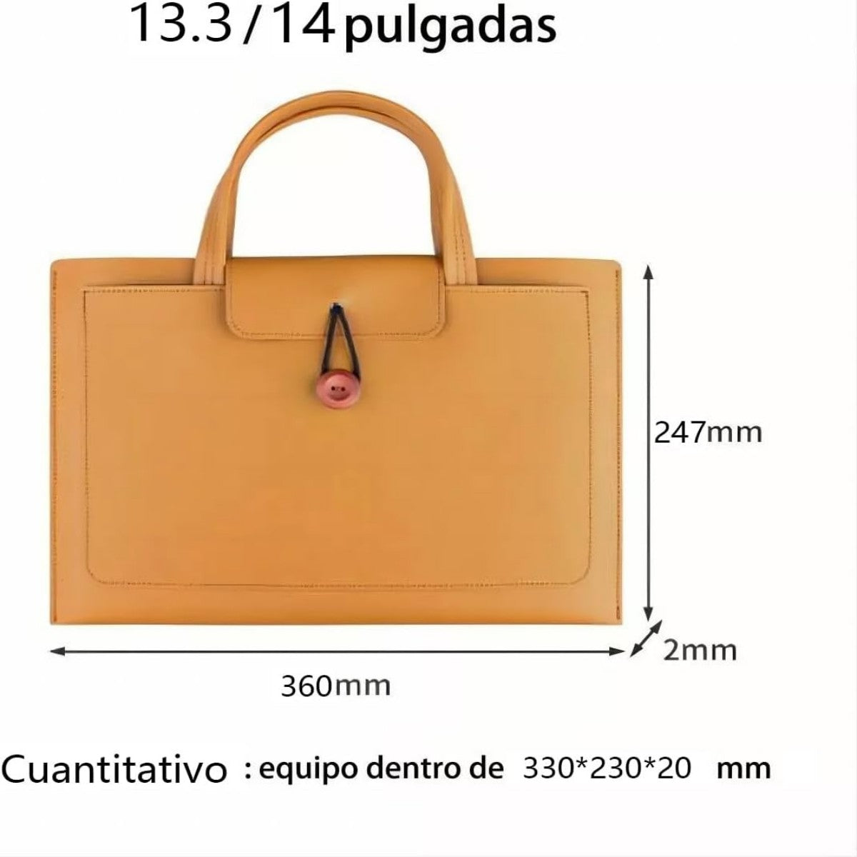 PNQK Laptop Portfolio for Men and Women, Slim Leather Laptop Bag