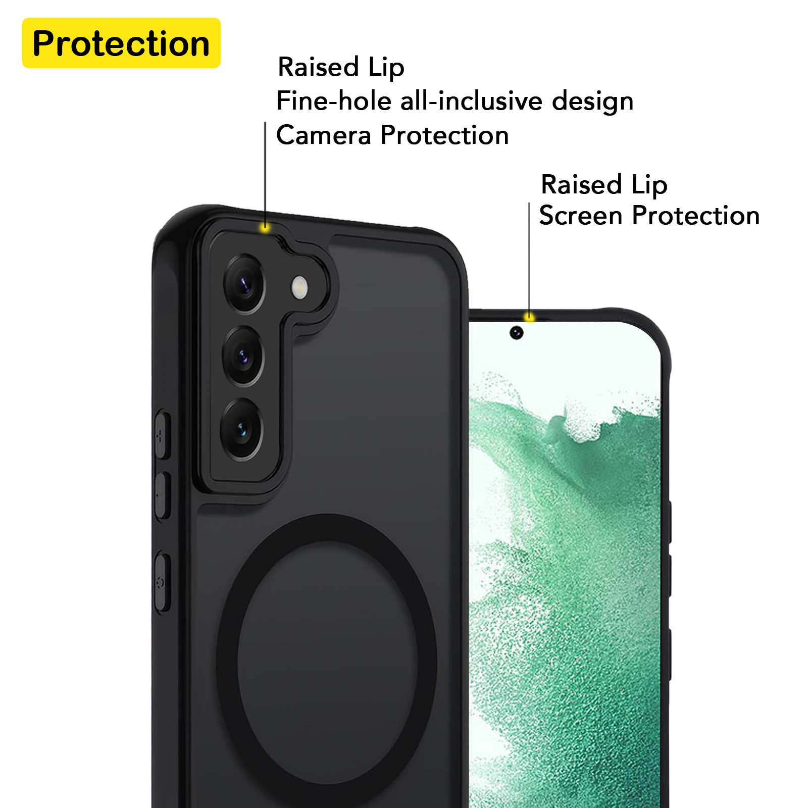 USTIYA Magnética Funda para Samsung Galaxy S22 Plus Case Matte Acrílico Uso Rudo