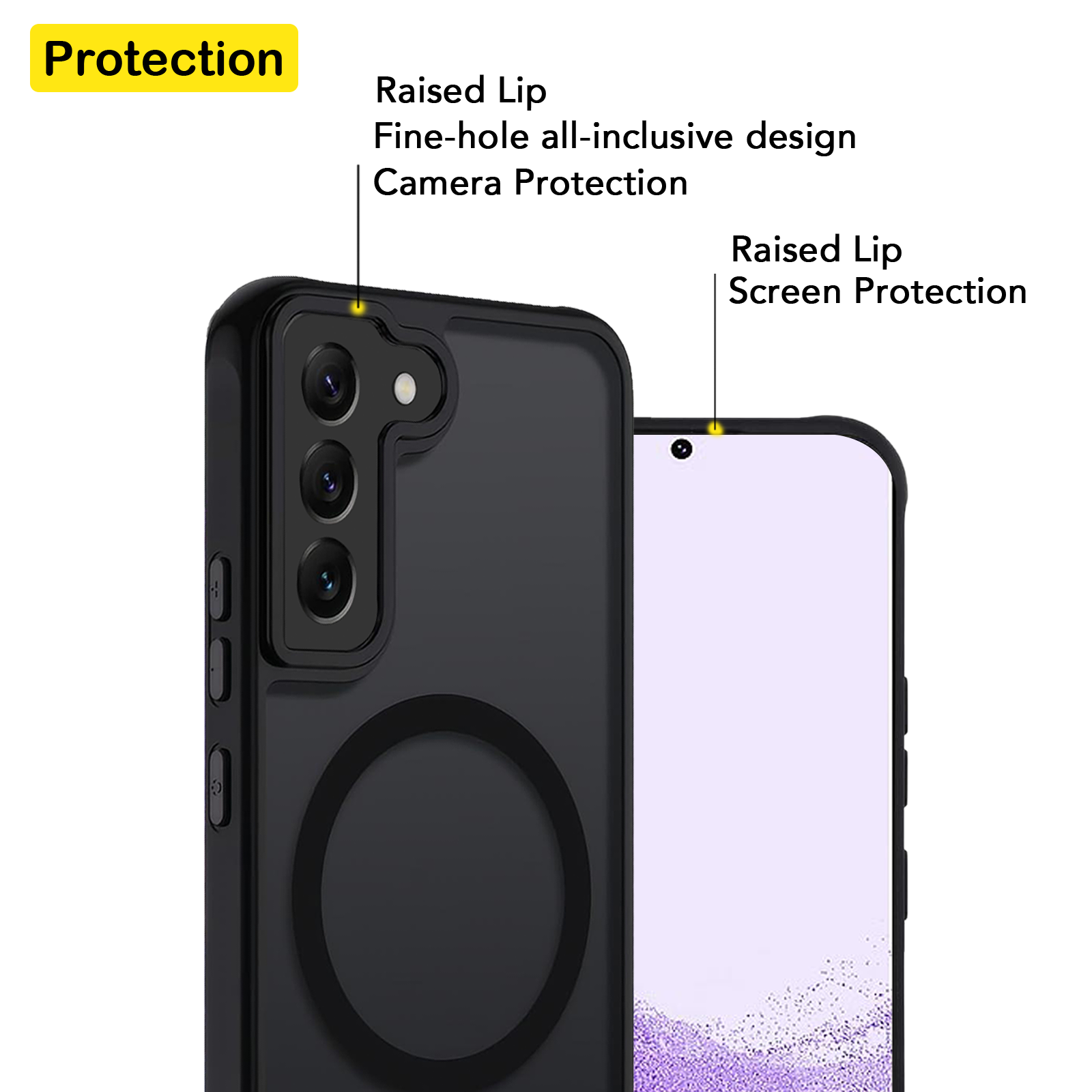 USTIYA Magnética Funda para Samsung Galaxy S22 Case Matte Acrílico Uso Rudo
